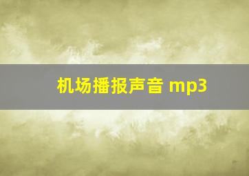 机场播报声音 mp3